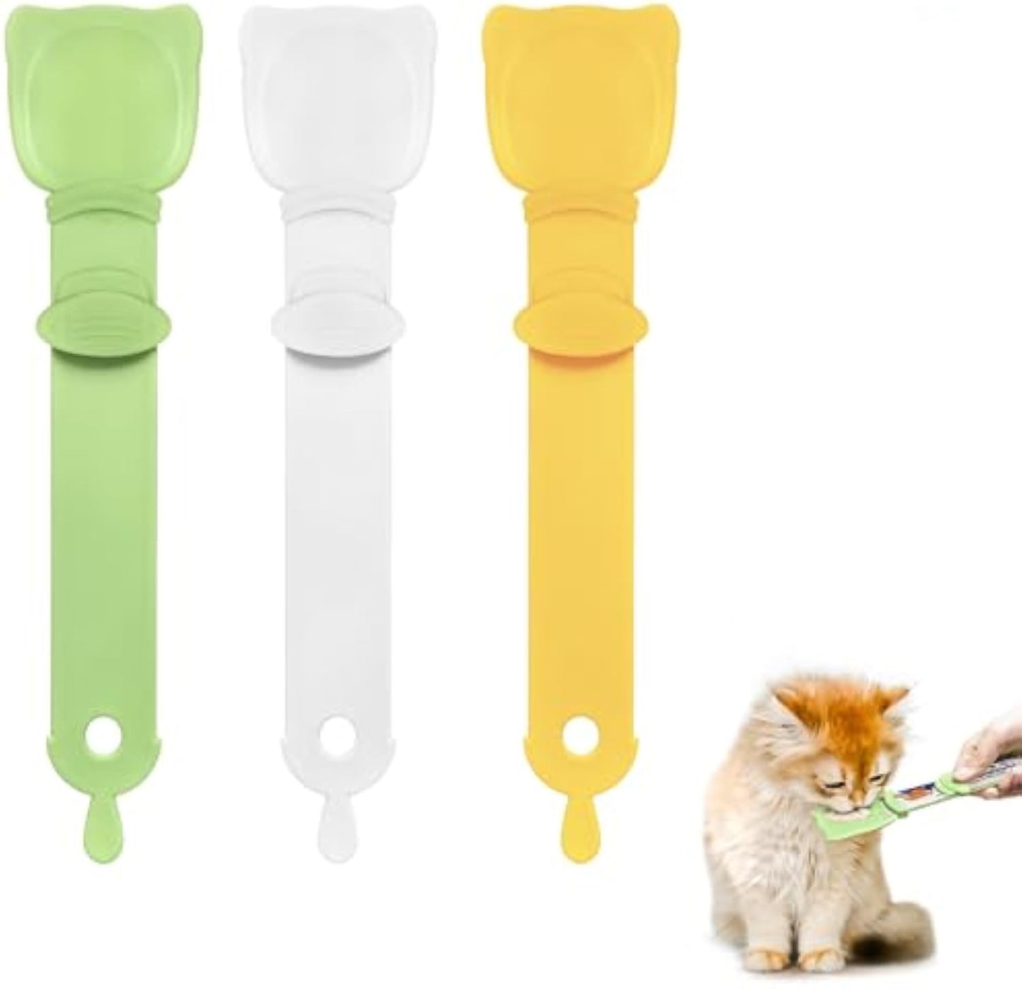 Cat Strip Feeder And Pet Food Mixing Spoon Color Cats Stripe Squeeze Spoon Multifunctional Lickable Treat Feeding Dispenser For Cat Liquid Snack And Wet Food